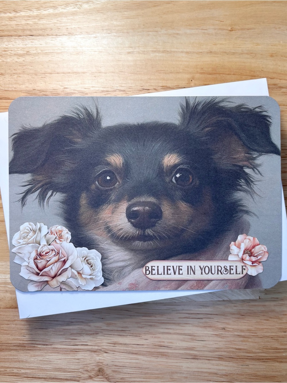 Handmade “Believe In Yourself” Greeting Card